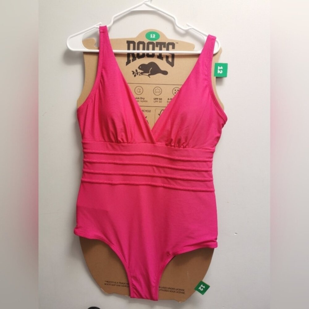 NWT Roots Swimsuit Pink size 12 - Picture 2 of 11